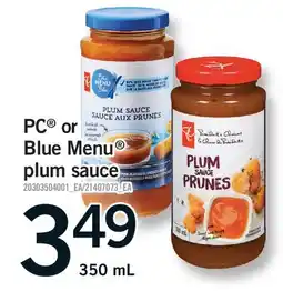 Fortinos PC BLUE MENU PLUM SAUCE offer
