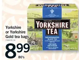 Fortinos YORKSHIRE OR YORKSHIRE GOLD TEA BAGS, 80'S offer