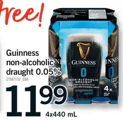 Fortinos GUINNESS NON-ALCOHOLIC DRAUGHT 0.05% offer