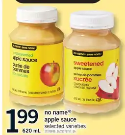 Fortinos NO NAME APPLE SAUCE offer