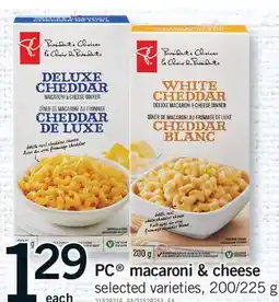 Fortinos PC MACARONI & CHEESE, 200/225 G offer