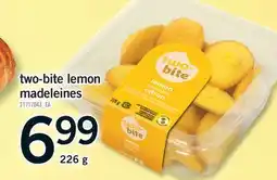 Fortinos TWO-BITE LEMON MADELEINES offer