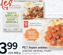Fortinos PC FROZEN ENTRÉES offer