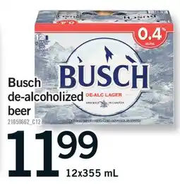 Fortinos BUSCH DE-ALCOHOLIZED BEER offer
