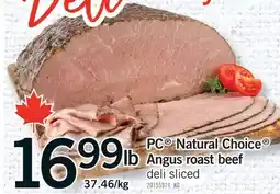 Fortinos PC Natural Choice Angus roast beef offer