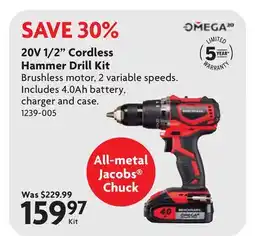 Home Hardware 20V 1/2 Cordless Hammer Drill Kit offer