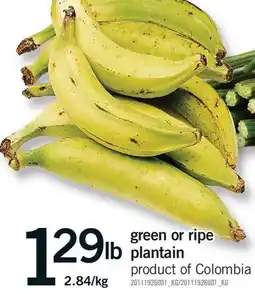 Fortinos GREEN OR RIPE PLANTAIN offer