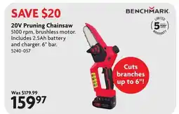 Home Hardware 20V Pruning Chainsaw offer