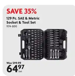 Home Hardware 129 Pc. SAE & Metric Socket & Tool Set offer