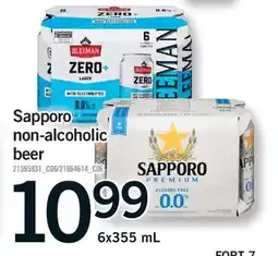 Fortinos SAPPORO NON-ALCOHOLIC BEER offer