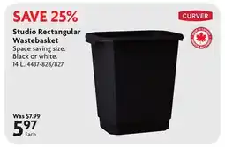 Home Hardware Studio Rectangular Wastebasket offer
