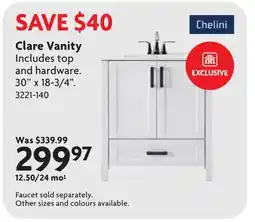Home Hardware Clare Vanity offer