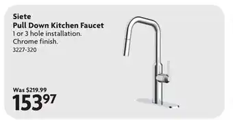 Home Hardware Siete Pull Down Kitchen Faucet offer