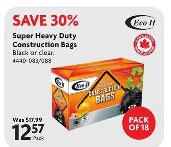 Home Hardware Super Heavy Duty Construction Bags offer
