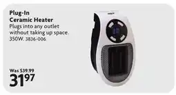 Home Hardware Plug-In Ceramic Heater offer