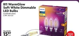 Home Hardware B11 WarmGlow Soft White Dimmable LED Bulbs offer