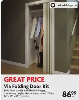 Home Hardware Via Folding Door Kit offer