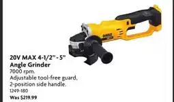 Home Hardware 20V MAX 4-1/2 - 5 Angle Grinder offer
