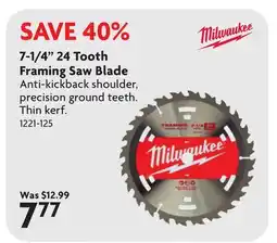 Home Hardware 7-1/4 24 Tooth Framing Saw Blade offer