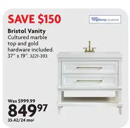 Home Hardware Bristol Vanity offer