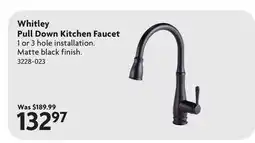 Home Hardware Whitley Pull Down Kitchen Faucet offer