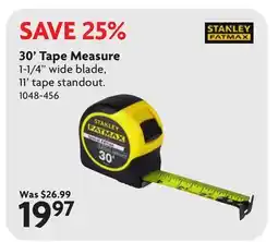Home Hardware 30' Tape Measure offer