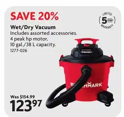 Home Hardware Wet/Dry Vacuum offer