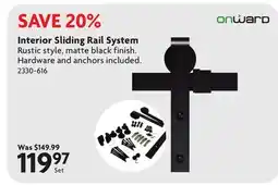 Home Hardware Interior Sliding Rail System offer