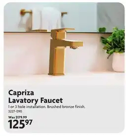 Home Hardware Capriza Lavatory Faucet offer