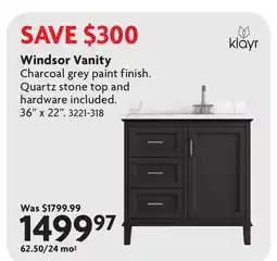 Home Hardware Windsor Vanity offer