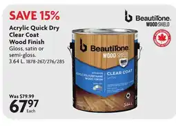 Home Hardware Acrylic Quick Dry Clear Coat Wood Finish offer