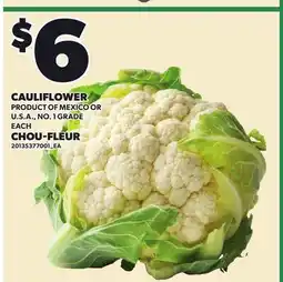 Independent Grocer CAULIFLOWER, EACH offer