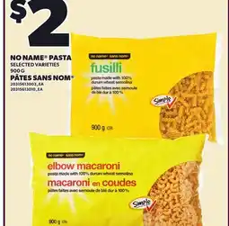 Independent Grocer NO NAME PASTA offer