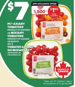 Independent Grocer PC AXIANY TOMATOES OR MIXIANY TOMATOES offer