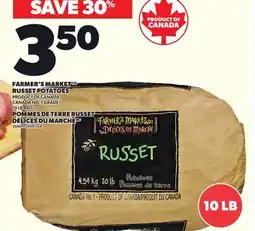 Independent Grocer FARMER'S MARKET RUSSET POTATOES, 10 LB BAG offer