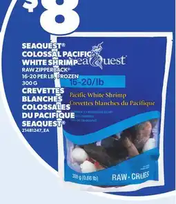 Independent Grocer SEAQUEST COLOSSAL PACIFIC WHITE SHRIMP, 16-20 PER LB offer
