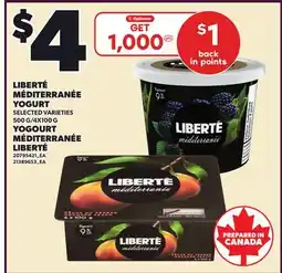 Independent Grocer LIBERTÉ MÉDITERRANÉE YOGURT, 500 G offer