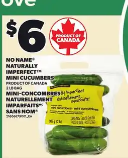 Independent Grocer NO NAME NATURALLY IMPERFECT MINI CUCUMBERS, 2 LB BAG offer