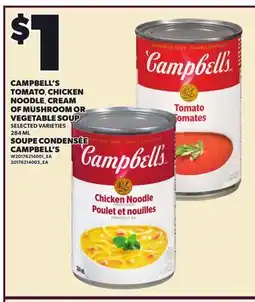 Independent Grocer CAMPBELL'S TOMATO, CHICKEN NOODLE, CREAM OF MUSHROOM OR VEGETABLE SOUP offer