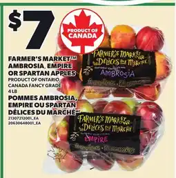 Independent Grocer FARMER'S MARKET AMBROSIA EMPIRE OR SPARTAN APPLES, 4 LB offer