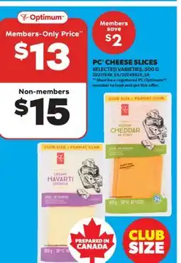 Real Canadian Superstore PC CHEESE SLICES offer