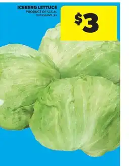 Real Canadian Superstore ICEBERG LETTUCE offer