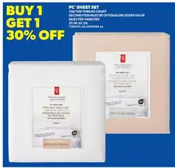 Real Canadian Superstore PC SHEET SET, 350/500 THREAD COUNT offer