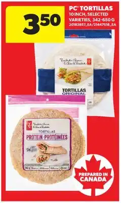 Real Canadian Superstore PC TORTILLAS offer