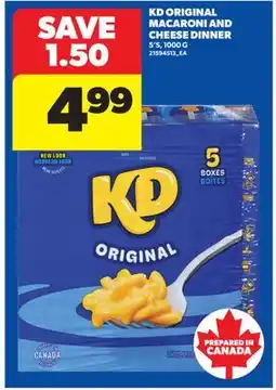 Real Canadian Superstore KD ORIGINAL MACARONI AND CHEESE DINNER, 5'S offer