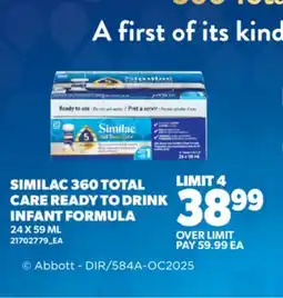 Real Canadian Superstore SIMILAC 360 TOTAL CARE READY TO DRINK INFANT FORMULA offer