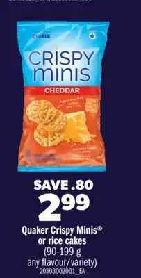 Real Canadian Superstore QUAKER CRISPY MINIS OR RICE CAKES offer