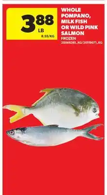 Real Canadian Superstore WHOLE POMPANO, MILK FISH OR WILD PINK SALMON offer
