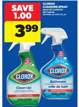 Real Canadian Superstore CLOROX CLEANING SPRAY, 887/946 ML offer