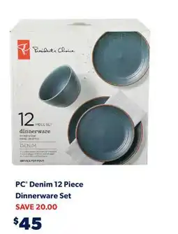 Real Canadian Superstore PC DENIM 12 PIECE DINNERWARE SET offer